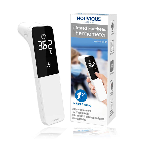 Nouvique Australia's Digital Thermometer and packaging shown on a white background.